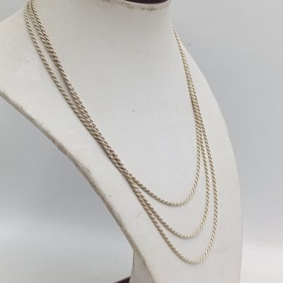 Sterling silver 3 string necklace - weighs 13.3 grams
