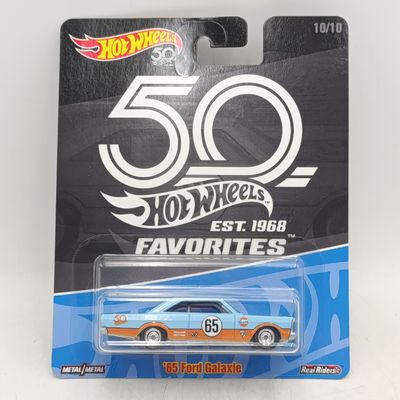 Hot Wheels 50 Real Riders 1965 Ford Galaxie die-cast car - sealed