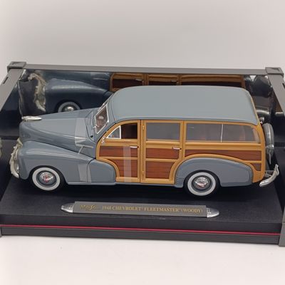 Maisto 1948 Chevy Fleetmaster Woody die-cast model car in box - scale 1/18