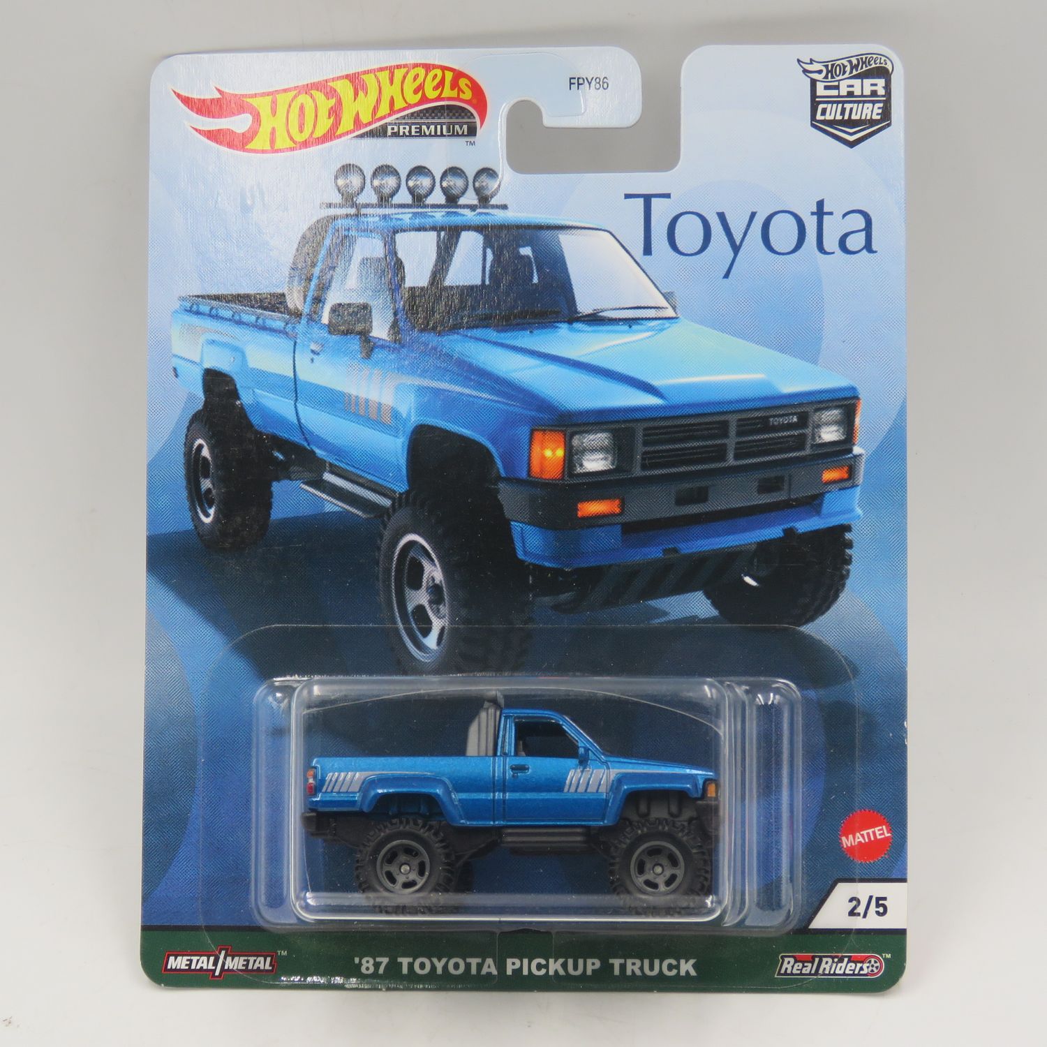 Hot Wheels Premium Real Riders 1987 Toyota Hilux Pickup truck - sealed