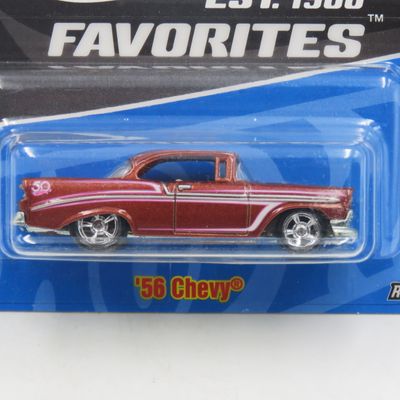 Hot Wheels 50 Years Real Riders 1956 Chevy toy car - scale 1/64 - sealed