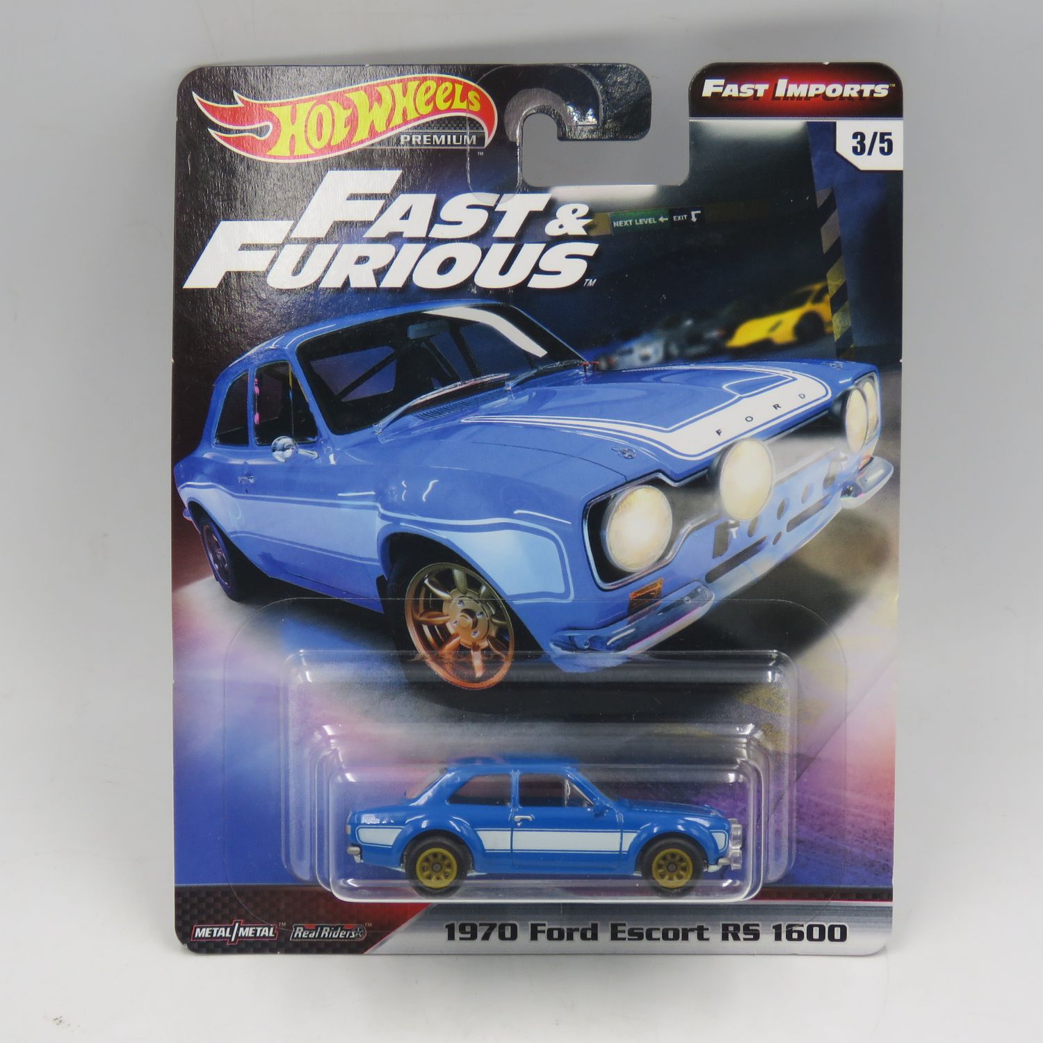 Hot Wheels Premium Fast &amp; Furious 1970 Ford Escort RS 1600 car - Scale 1/64 - sealed