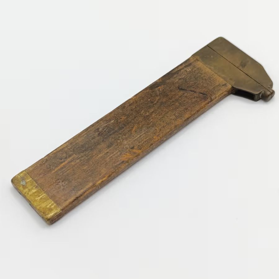 Antique Wood and brass 3 inch Caliper gauge