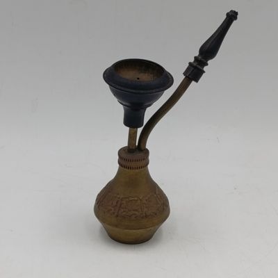 Vintage Small Indian brass Hookah smoking pipe