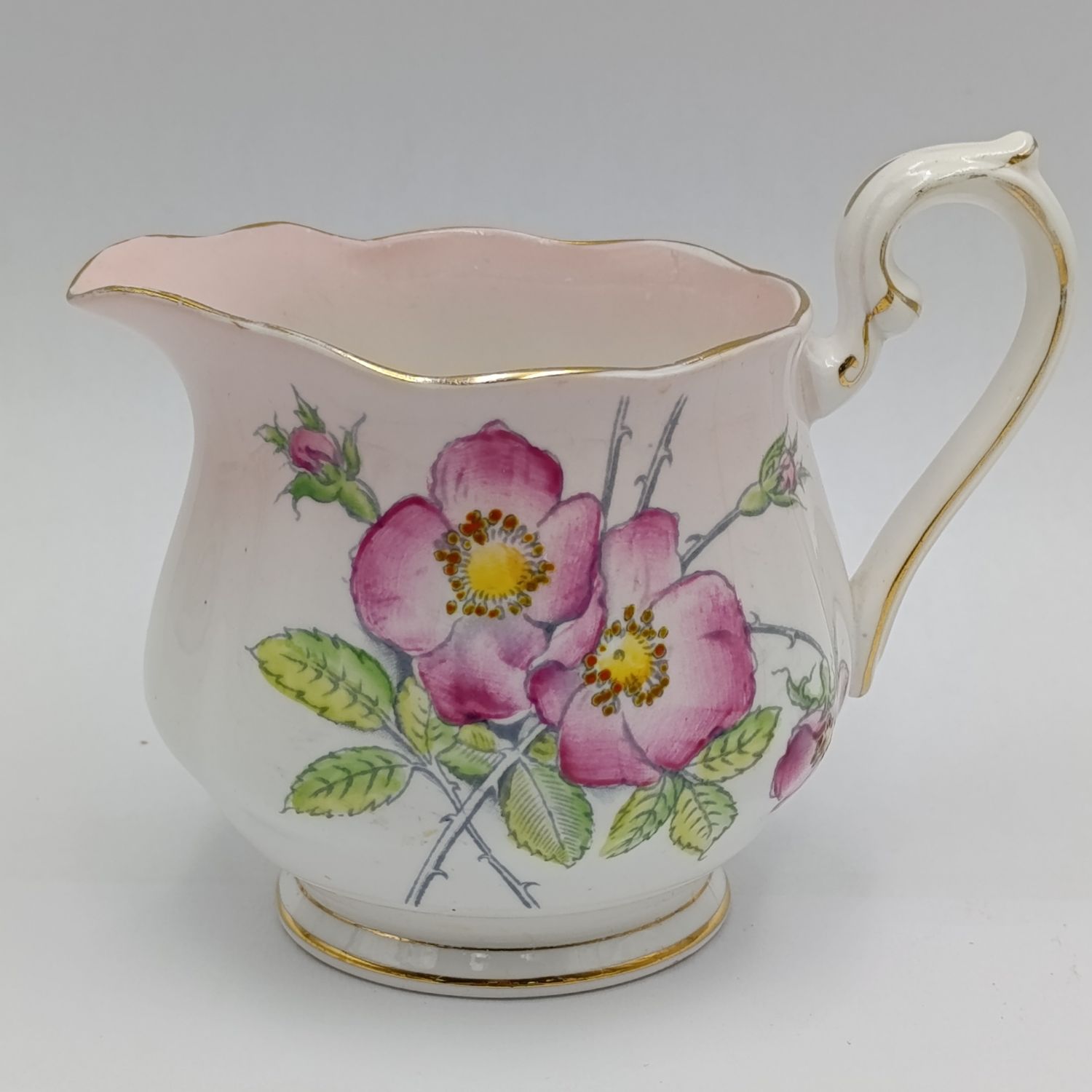 Royal Albert Wild Rose porcelain milk jug