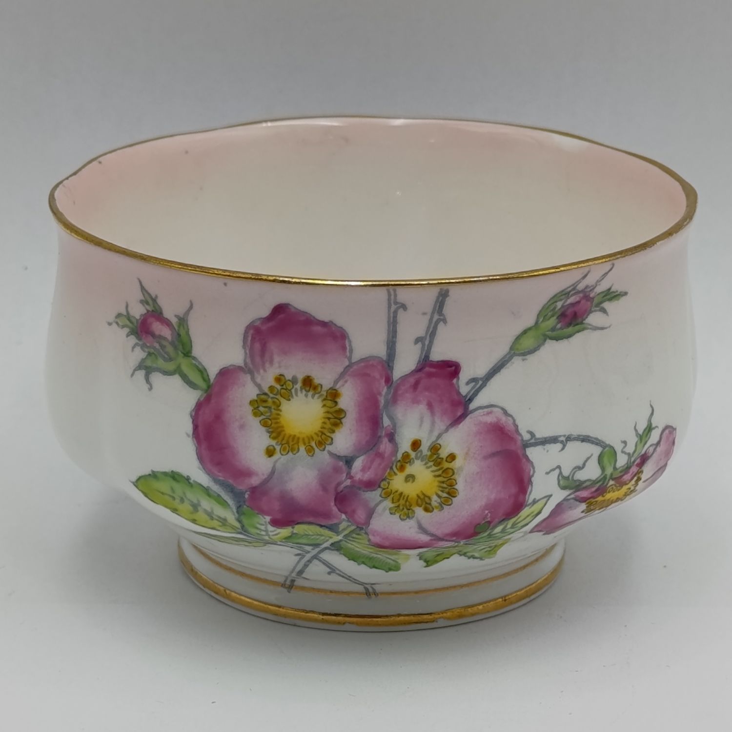 Royal Albert Wild Rose porcelain sugar bowl