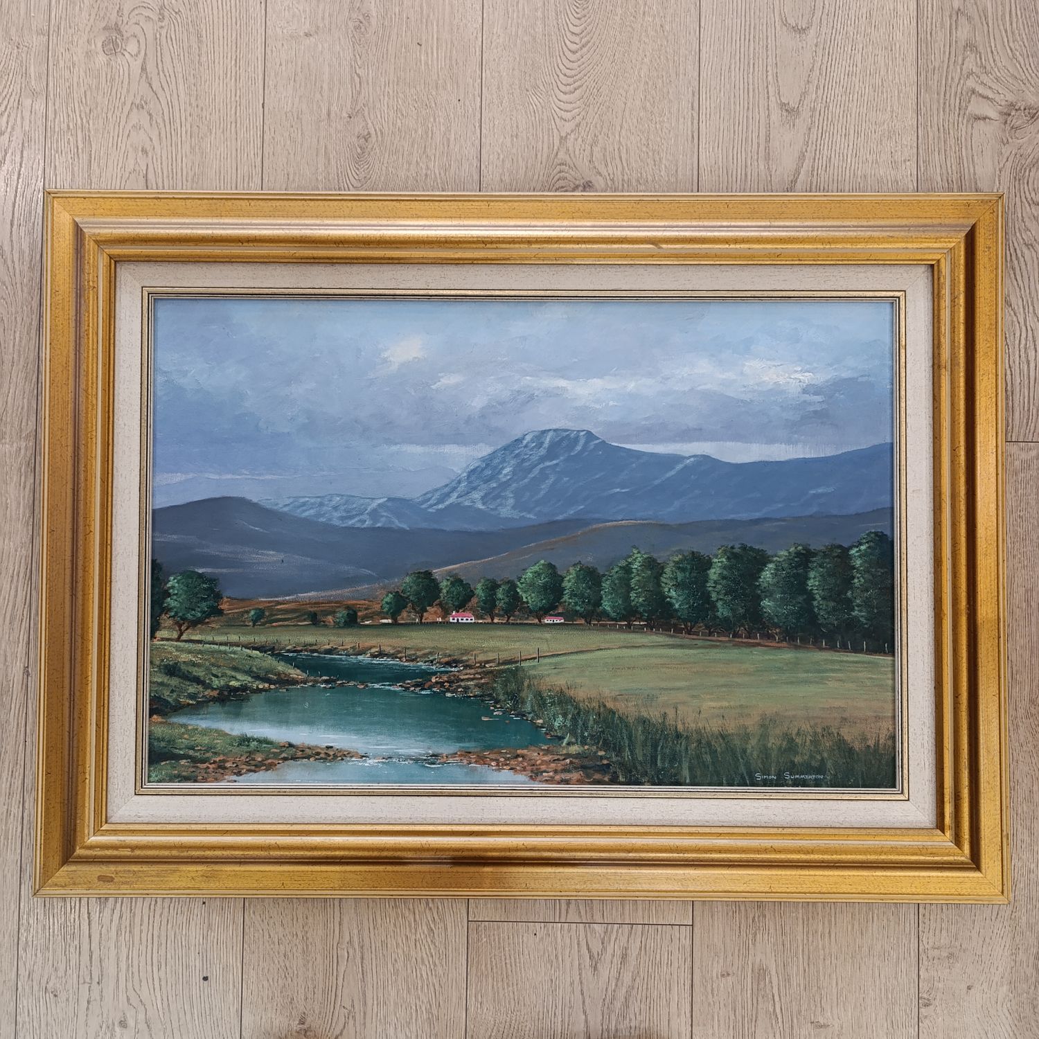 Beautiful landscape oil painting by Simon Summerton