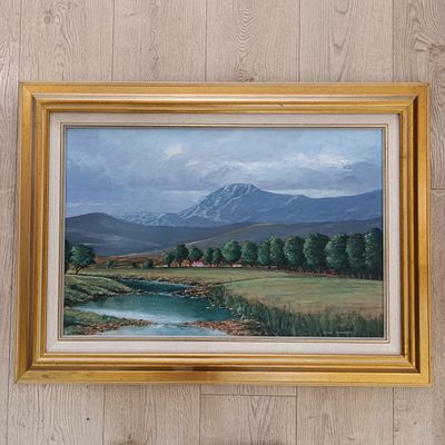 Beautiful landscape oil painting by Simon Summerton