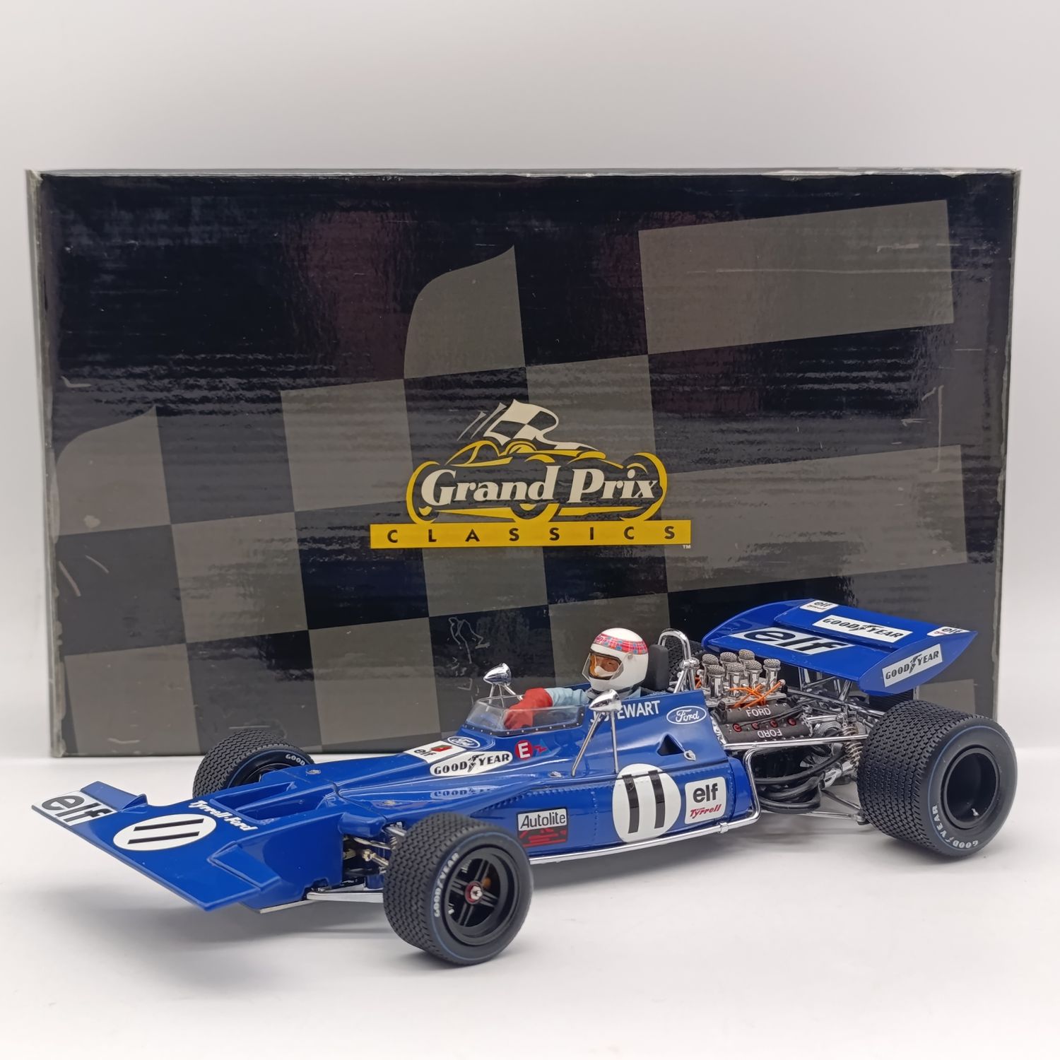 Grand Prix Classics Tyrell-Ford 003 Formula 1 #11 Jackie Stewart race car model - scale 1/18