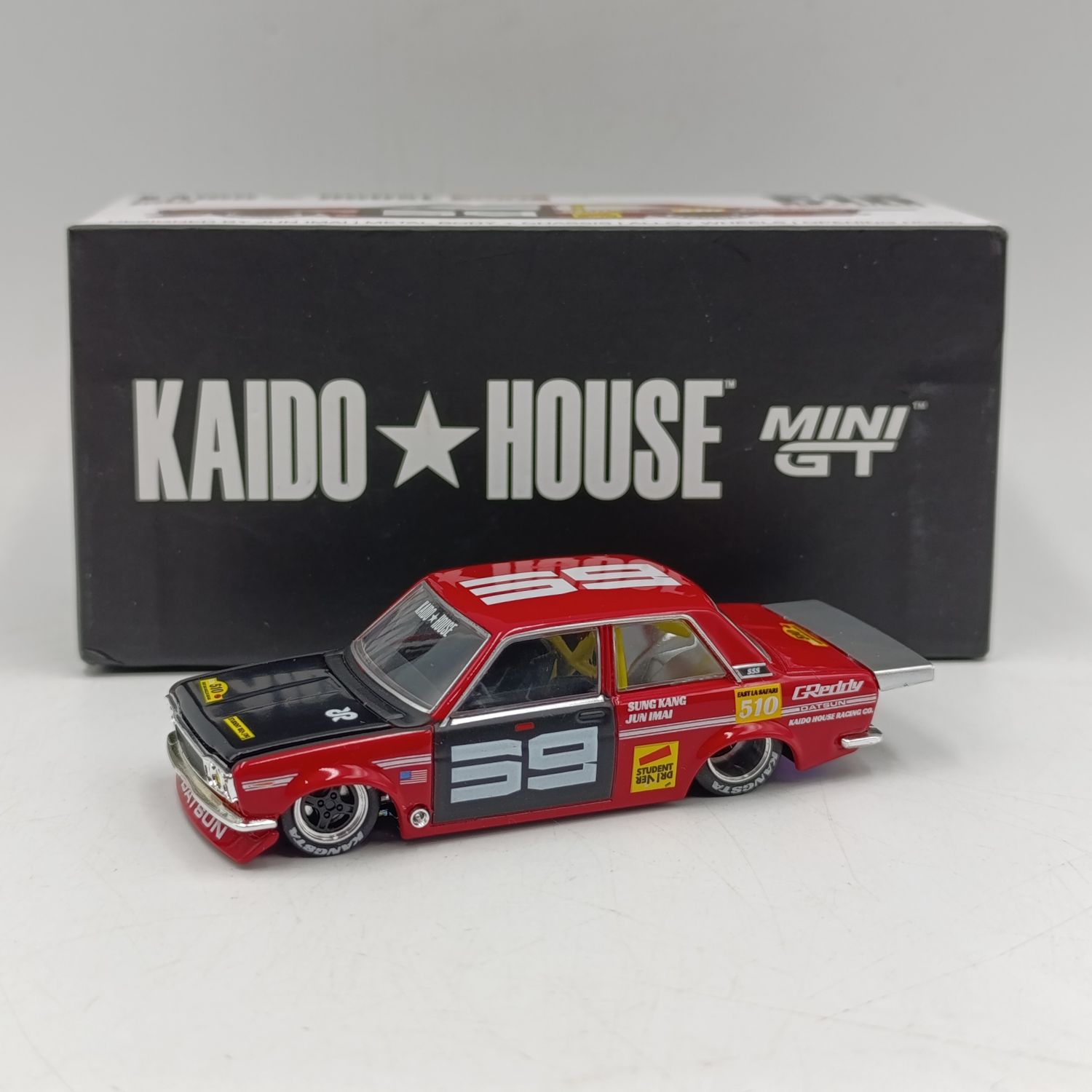 Kaido House #003 Mini GT 1971 Datsun 510 Pro Street die-cast model in box - scale 1/64