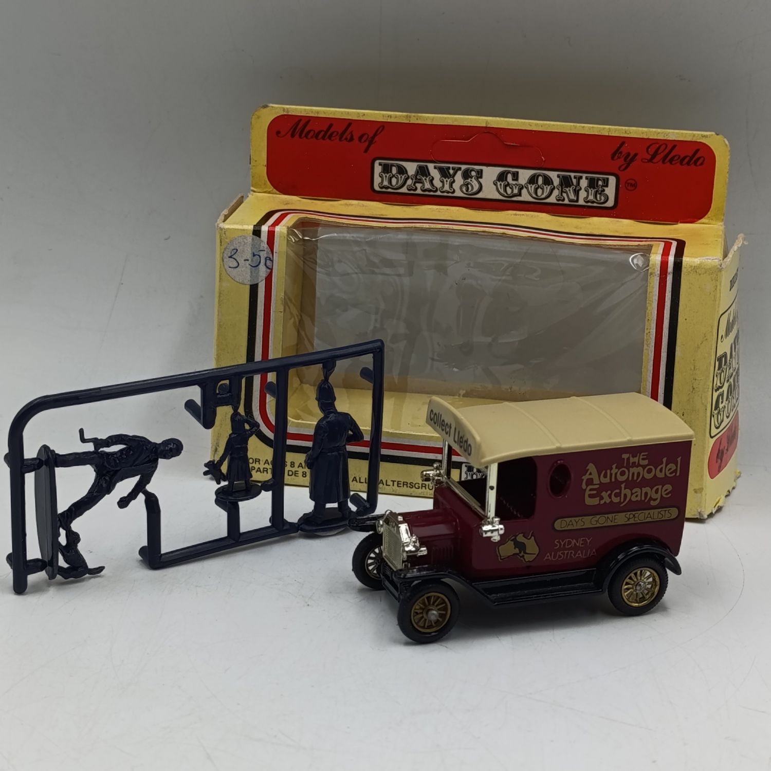 Lledo 1928 Ford Model T model car with The Automodel Exchange advertising in box