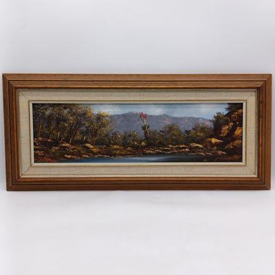 Beautiful Jan Horn Landscape oil painting on board in frame