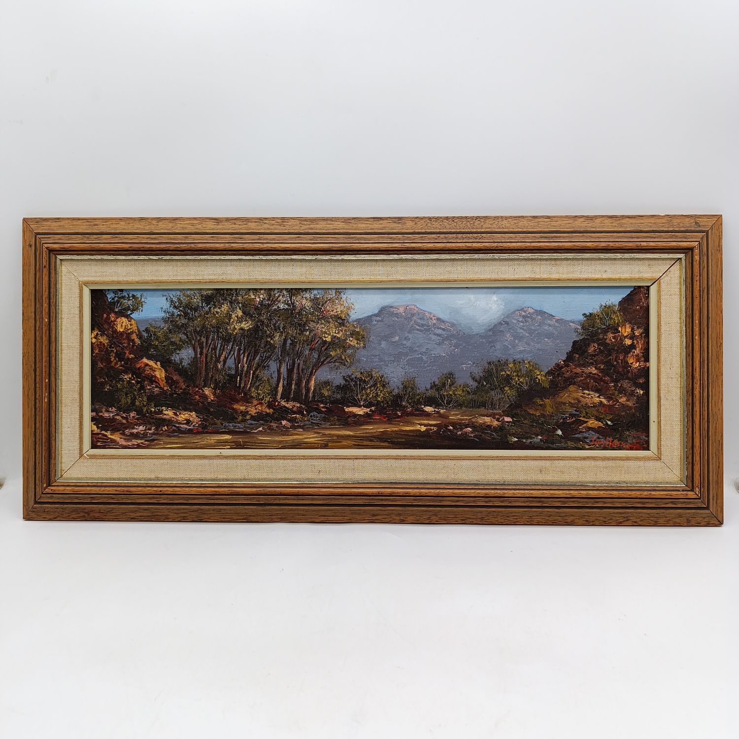 Beautiful Jan Horn Landscape oil painting on board in frame