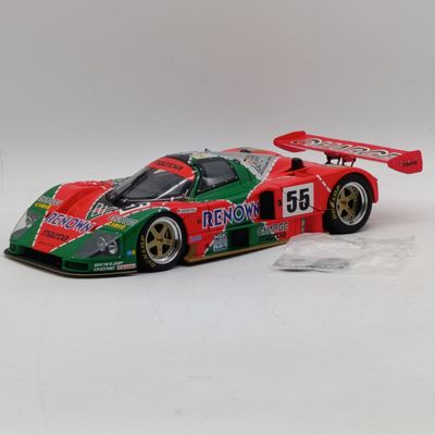 AutoArt 1991 Mazda 787B Le Mans 24h die-cast race car model - scale 1/18 - mirrors missing - rear wing repaired