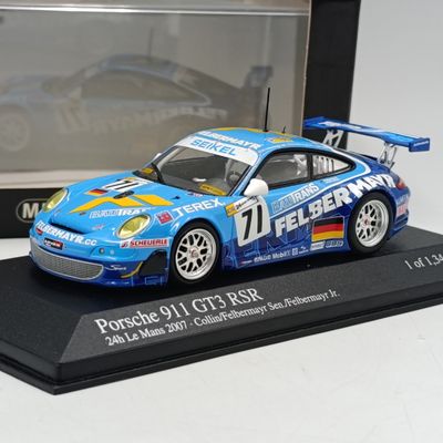 MiniChamps Porsche 911 GT3 RSR #71 24h Le Mans 2007 race car model - scale 1/43