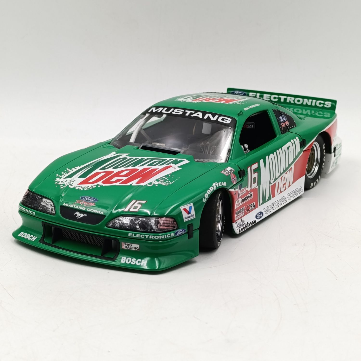 GMP Models 1999 Mountain Dew Mustang Cobra Pace American #16 die-cast race car model - scale 1/18