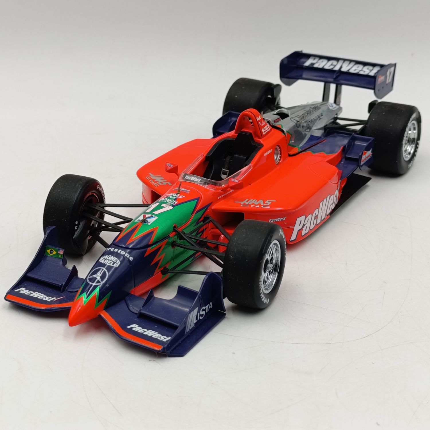 Action Reynard Mercedes-Benz F1 die-cast racing model car 1/18 scale with rear wing repair