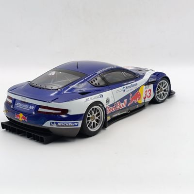 AutoArt Aston Martin DBR9 #33 GTR2 die-cast racing model car - rear spoiler and mirror missing - scale 1/18