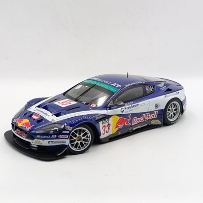 AutoArt Aston Martin DBR9 #33 GTR2 die-cast racing model car - rear spoiler and mirror missing - scale 1/18