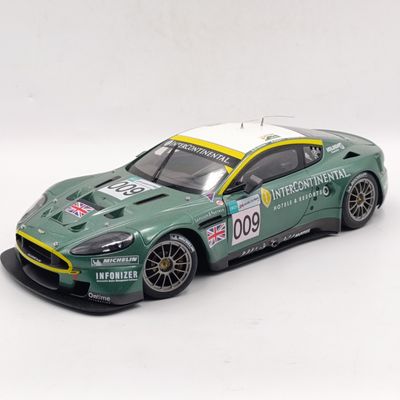 AutoArt Aston Martin DBR9 #009 Le Mans 24h die-cast racing model car - rear spoiler missing - scale 1/18