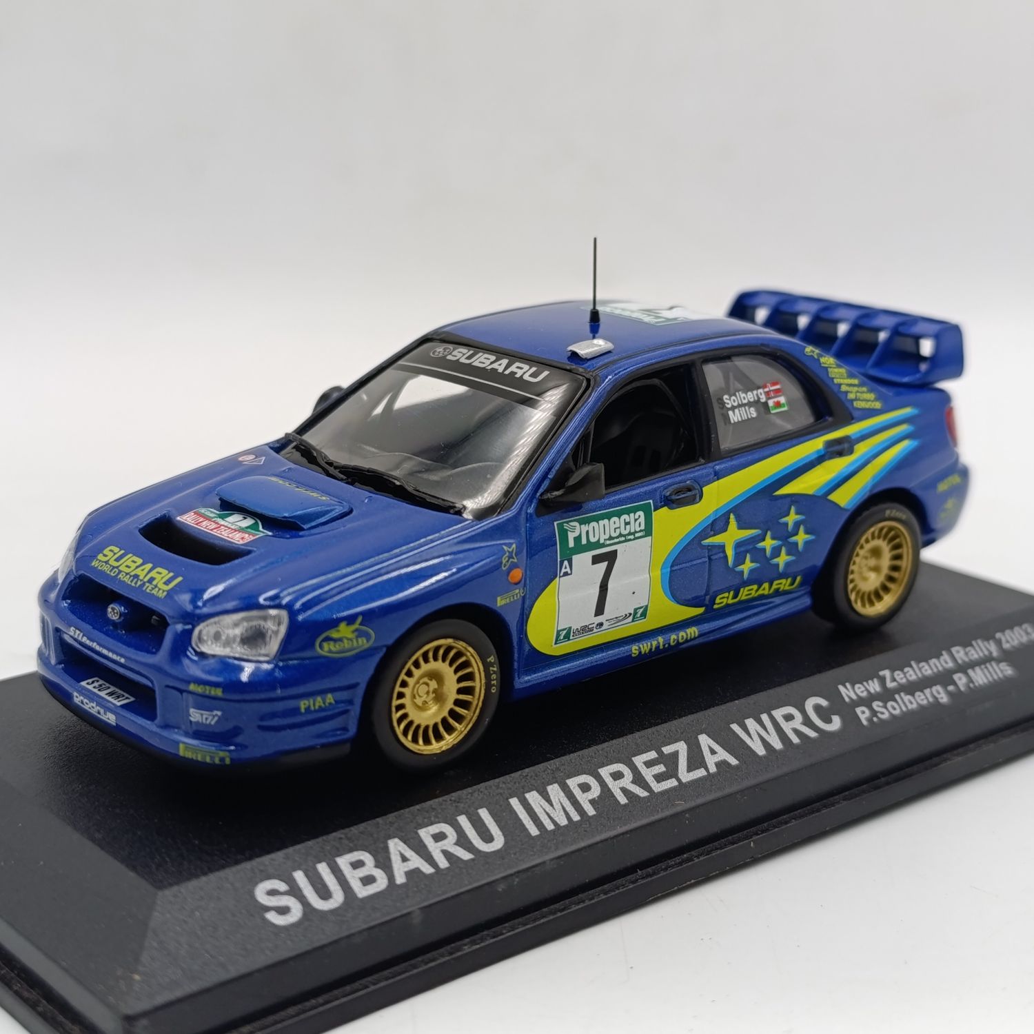 2003 Subaru Impreza WRC New Zealand rally die-cast model car - scale 1/43