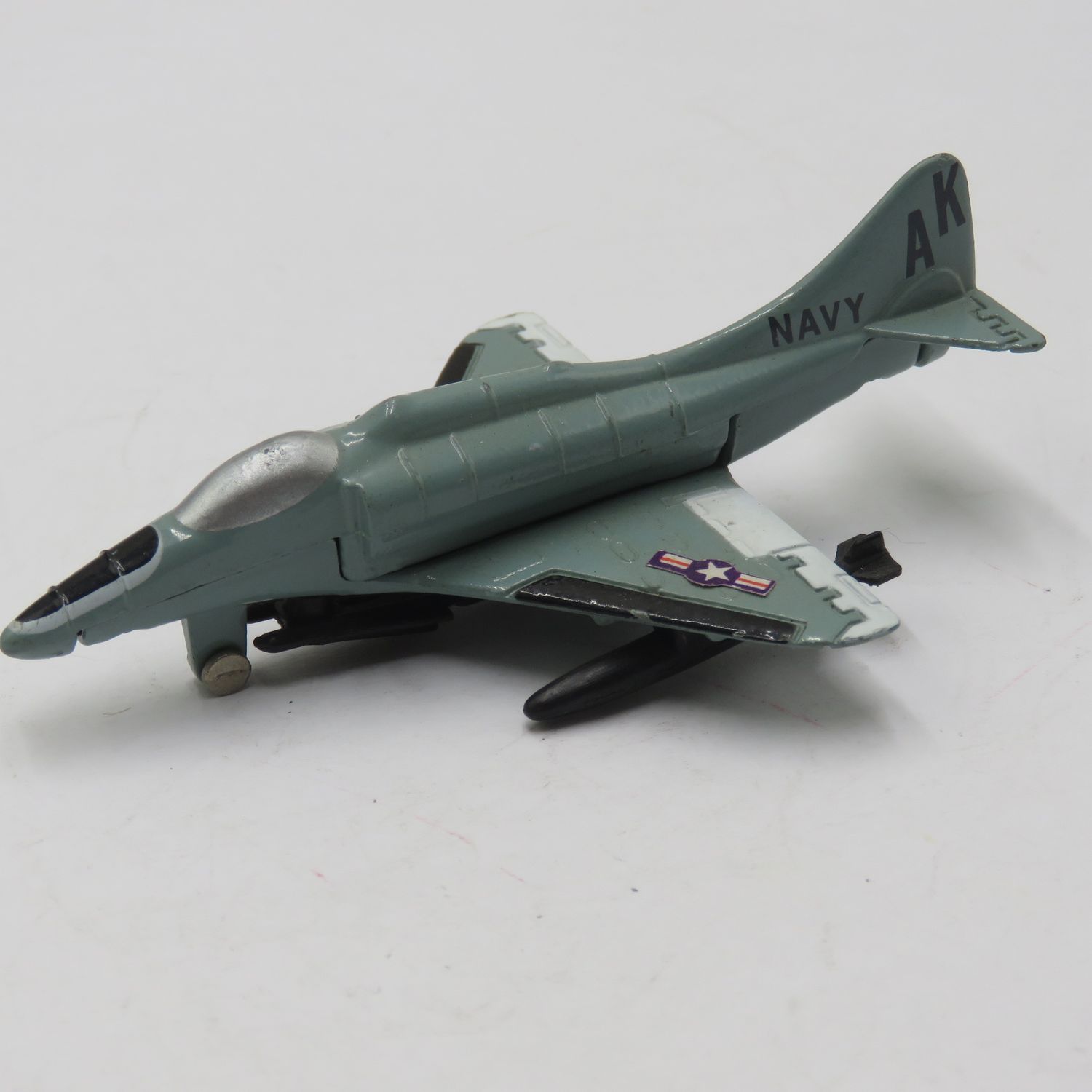 US Navy A-4E Skyhawk die-cast mini model plane