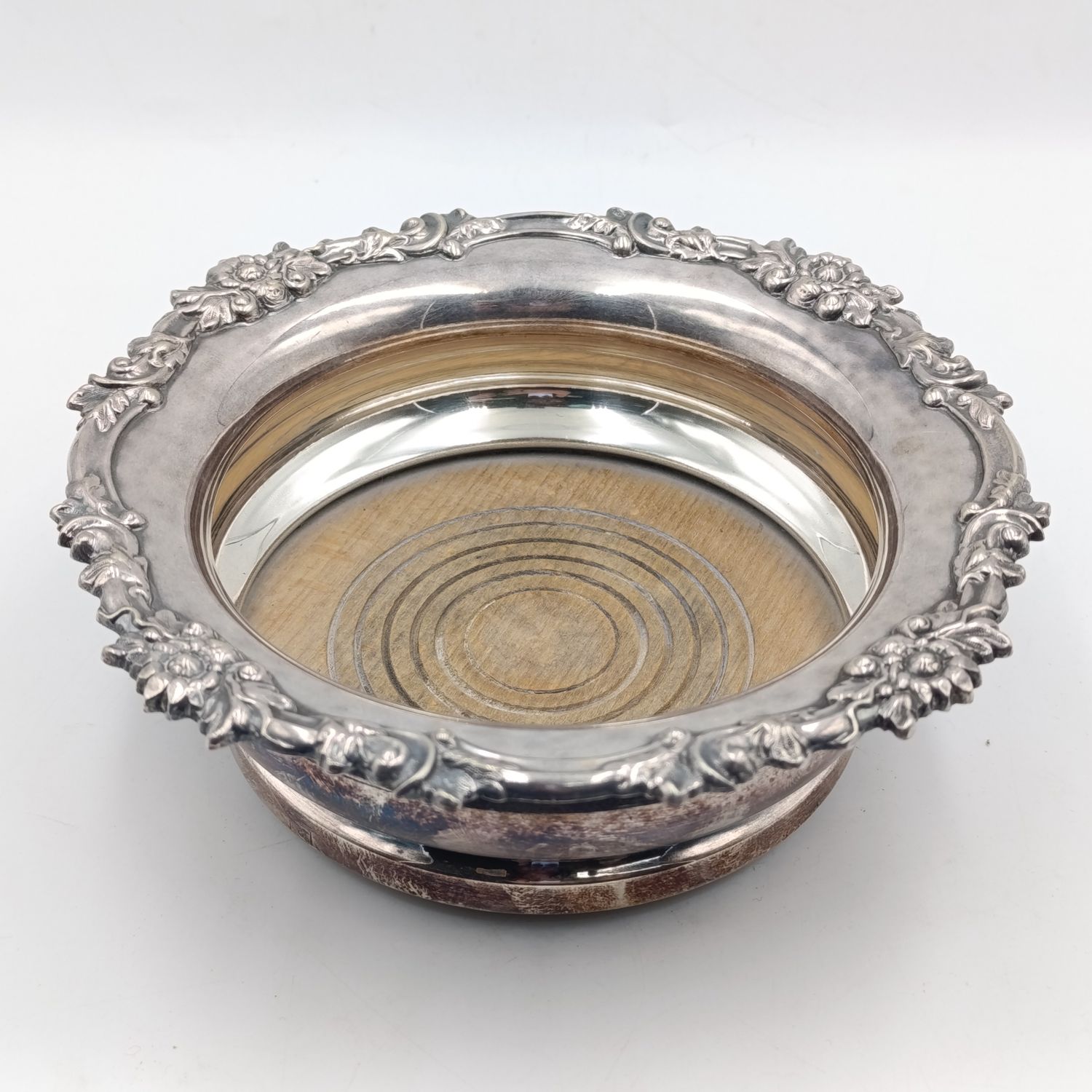 Vintage silverplated Champagne bottle coaster