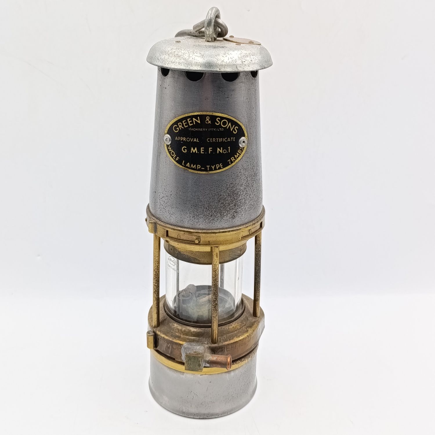 Vintage Green and Sons mining Wolf lamp - Type 7RMBS