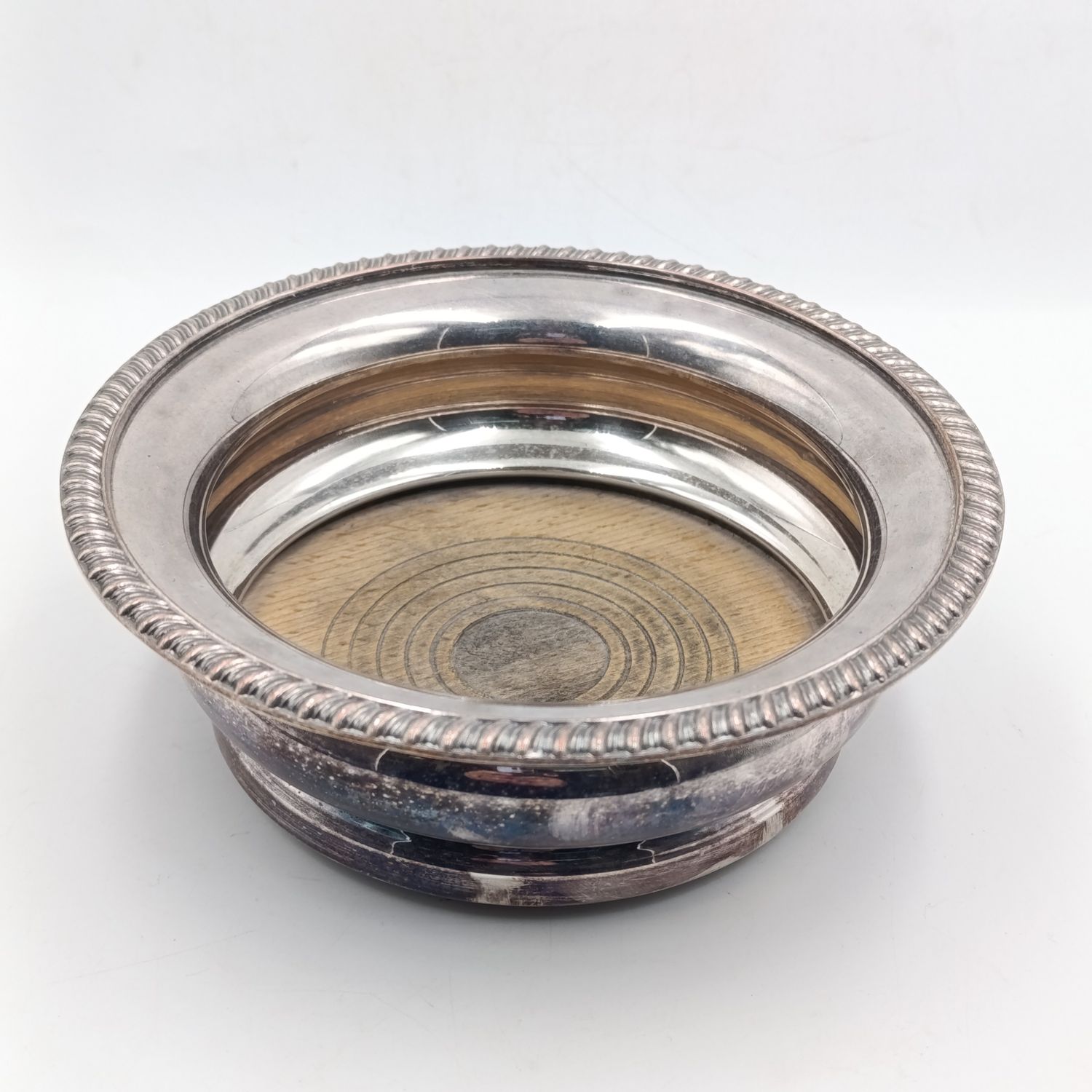 Vintage silverplated Champagne bottle coaster