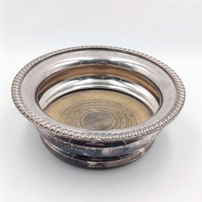 Vintage silverplated Champagne bottle coaster