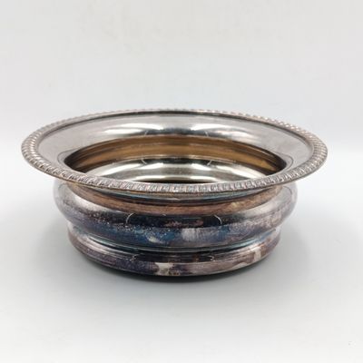 Vintage silverplated Champagne bottle coaster
