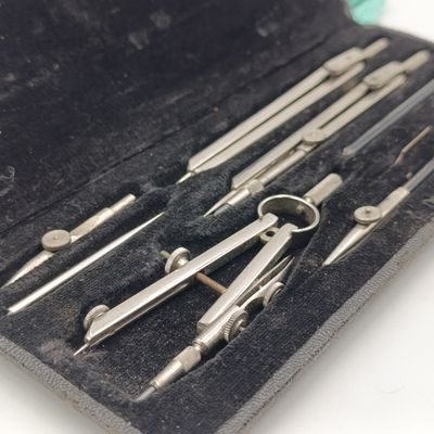 Vintage technical drawing set