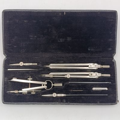 Vintage technical drawing set