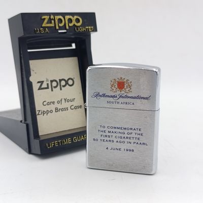 Zippo lighter - Rothmans - To commemorate the First cigarette made in 1948 in Paarl