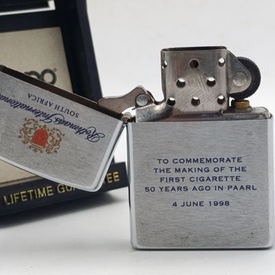 Zippo lighter - Rothmans - To commemorate the First cigarette made in 1948 in Paarl