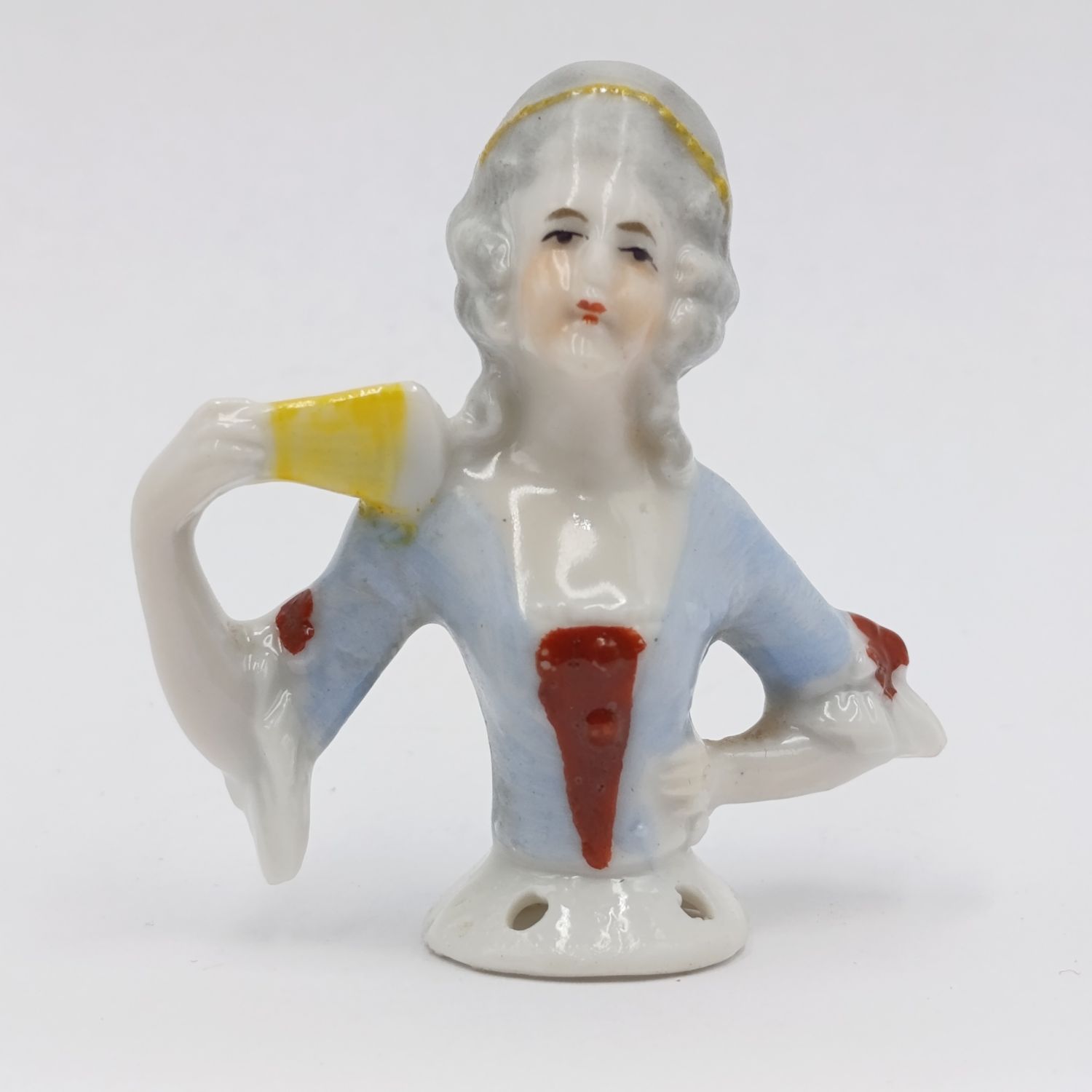 Antique small porcelain doll bust