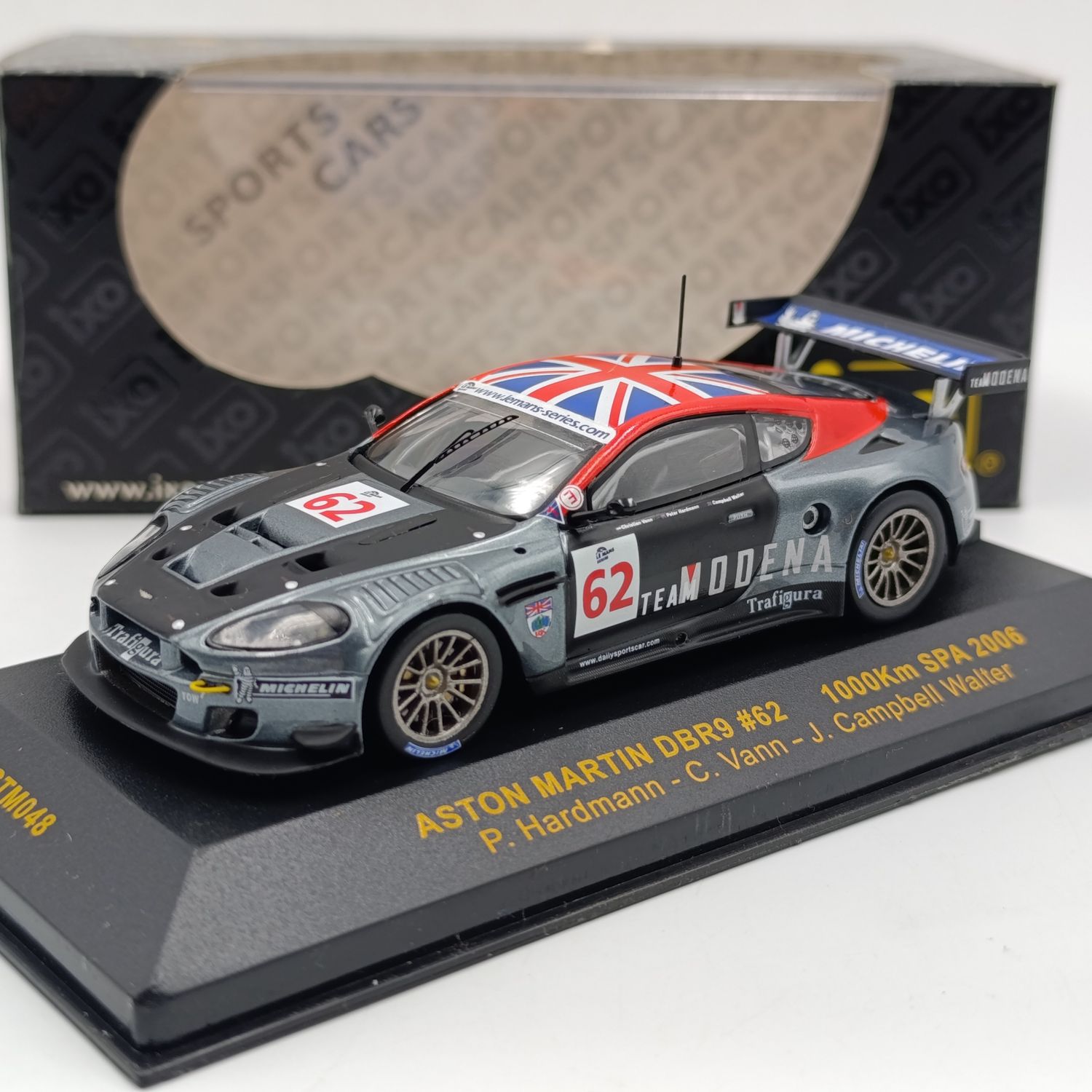 IXO Models Aston Martin DBR9 #62 1000km SPA 2006 race car model - scale 1/43