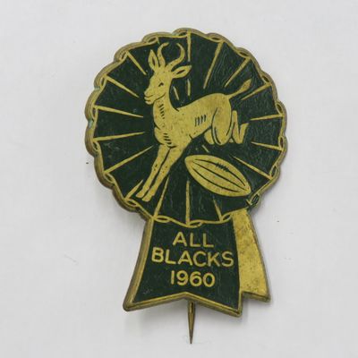 1960 All Blacks vs Springboks Rugby tour stick pin badge