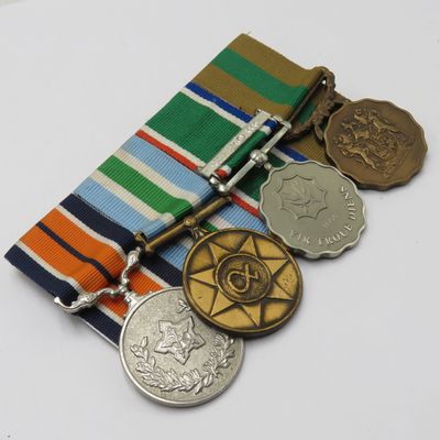 SADF 20 Year service medal group of 4 medals - General service, Unity medal, 20 Years and 10 Years