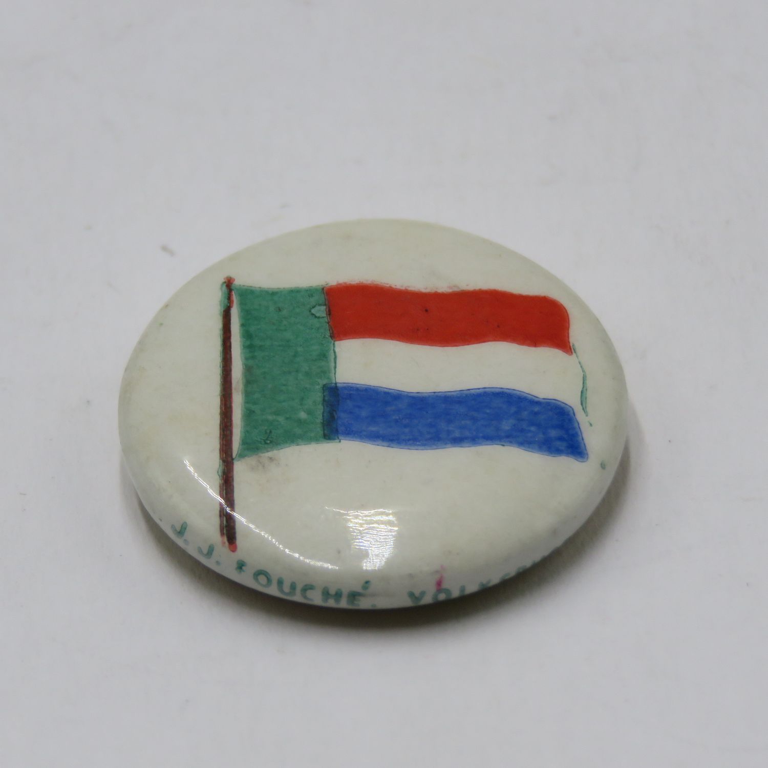 Vintage Old Transvaal flag lapel pin badge