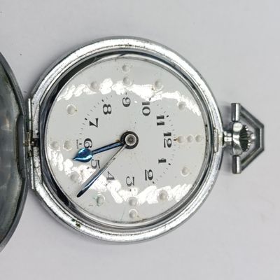 Vintage Full Hunter Braille mechanical pocket watch - working