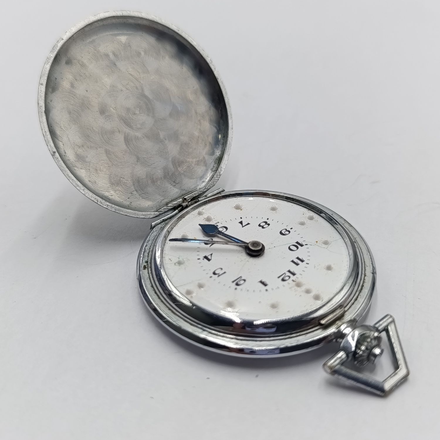 Vintage Full Hunter Braille mechanical pocket watch - working