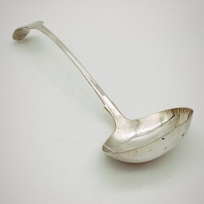 Vintage A1 silverplated soup ladle