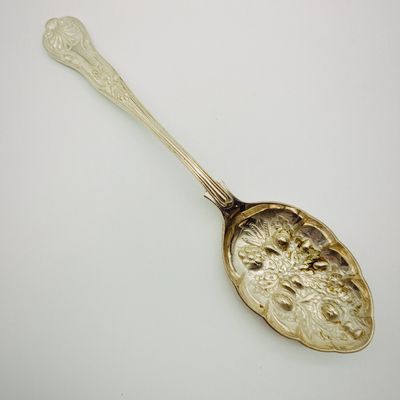 Vintage Silverplated berry spoon with King's Pattern