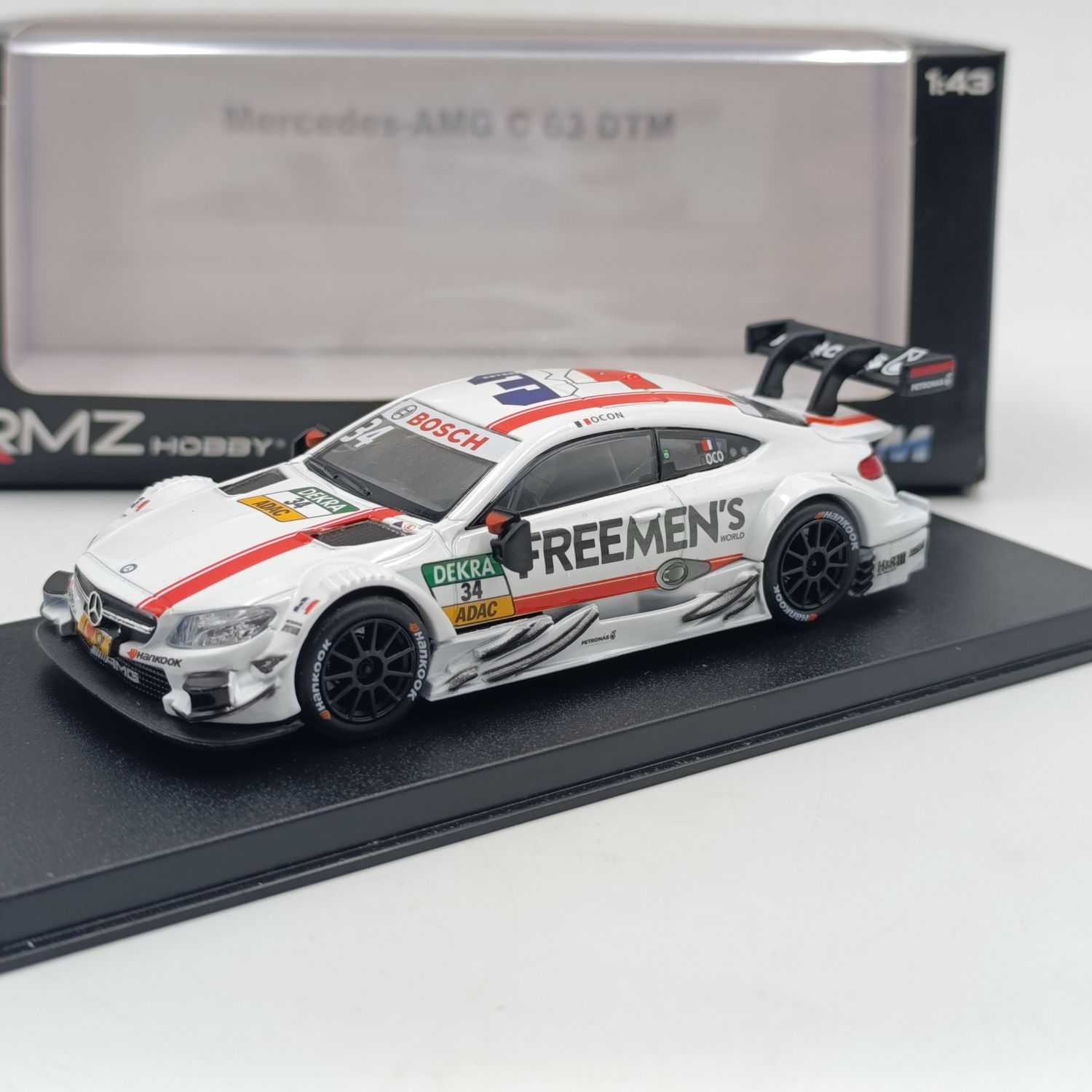 RMZ Hobby Mercedes-Benz AMG C63 DTM #34 race car model - scale 1/43