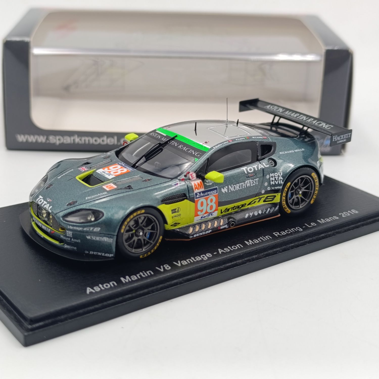 Spark Aston Martin V8 Vantage 2016 Le Mans #98 race car model - scale 1/43