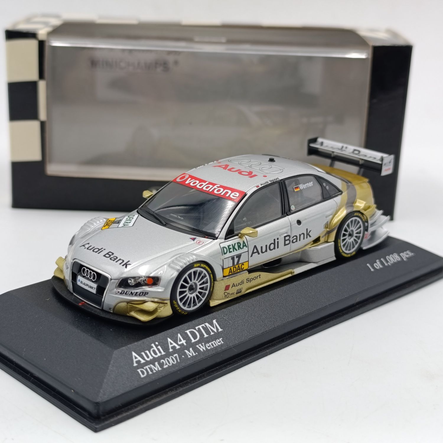 MiniChamps Audi A4 DTM 2007 #17 race car model - scale 1/43
