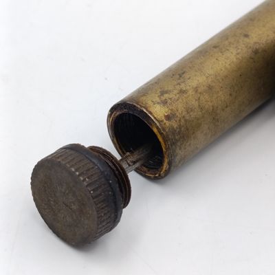 Pair of brass military .303 rifle oilers