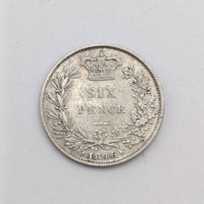 1846 Great Britain sixpence Fine+