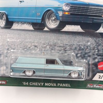 Hot Wheels Premium Fast Wagons 1964 Chevy Nova Panel - Real Riders - sealed